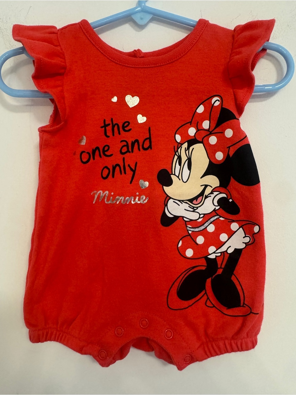 Disney Red Minnie Mouse One-Piece Footie